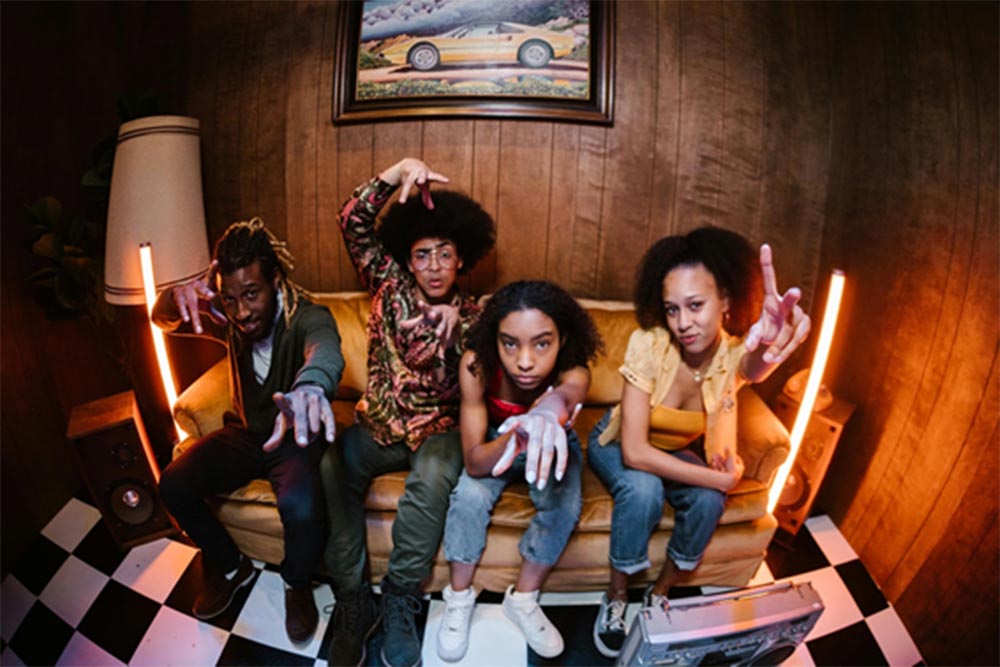 Musicians from a reggaeton and trap group